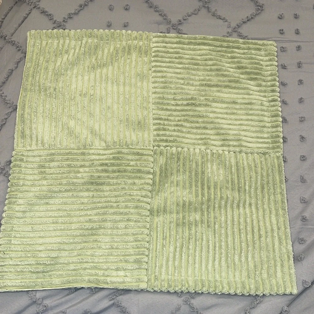 New green throw pillow cover soft, fuzzy, seafoam, green spring green